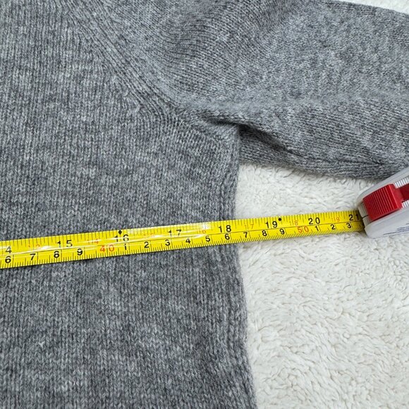 J. Crew Llama Embellished Women's Gray 100% Wool Sweater, Size L - Picture 6 of 6